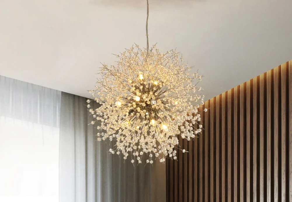 crystal globe chandelier light